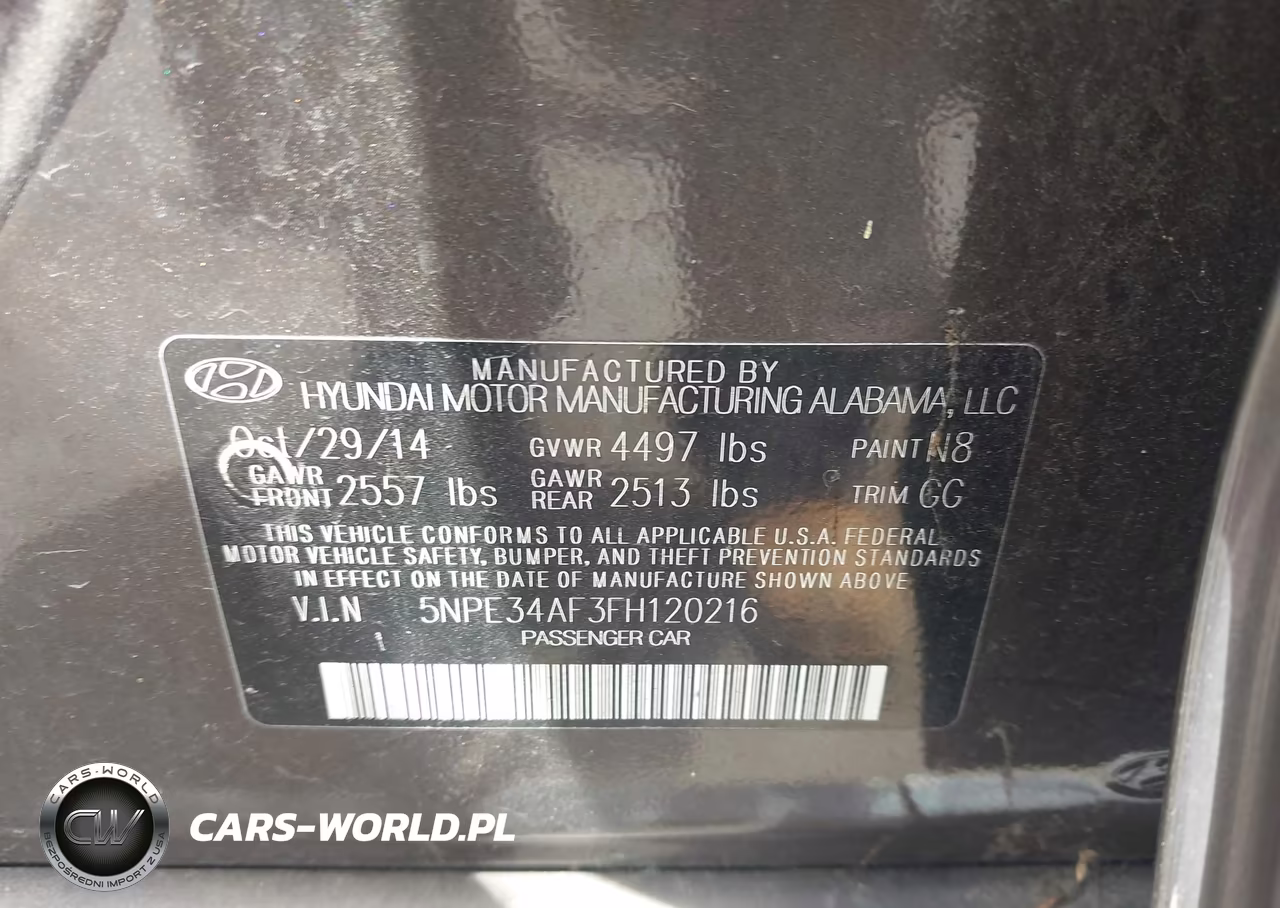 2015 Hyundai Sonata Sport VIN:5NPE34AF3FH120216 - 9
