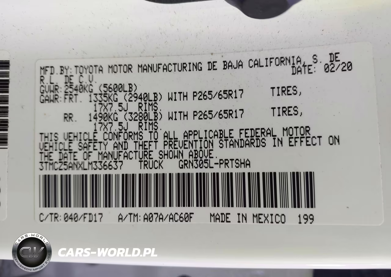 2020 Toyota Tacoma Trd Sport VIN:3TMCZ5ANXLM336637 - 9