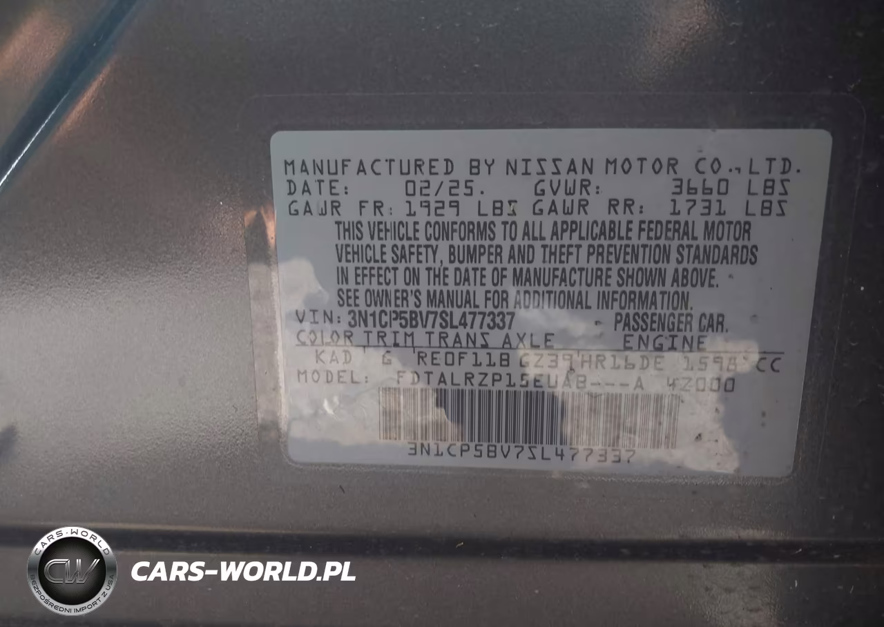2025 Nissan Kicks Play S VIN:3N1CP5BV7SL477337 - 9