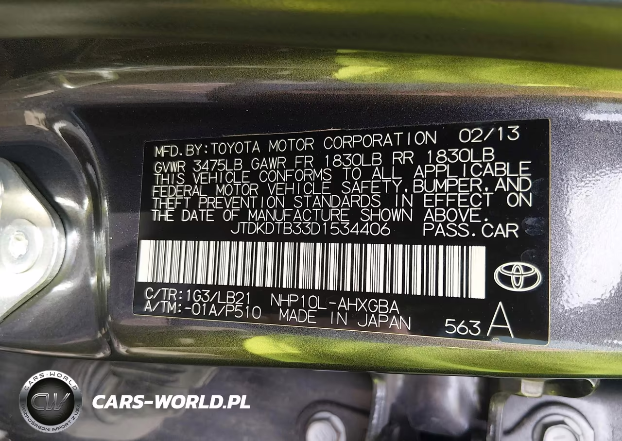 2013 Toyota Prius C Four VIN:JTDKDTB33D1534406 - 9