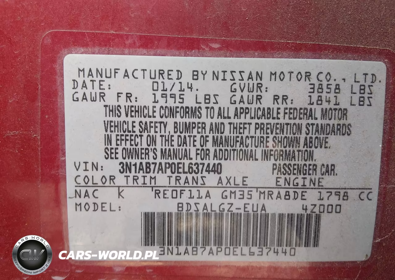 2014 Nissan Sentra Sl VIN:3N1AB7AP0EL637440 - 9