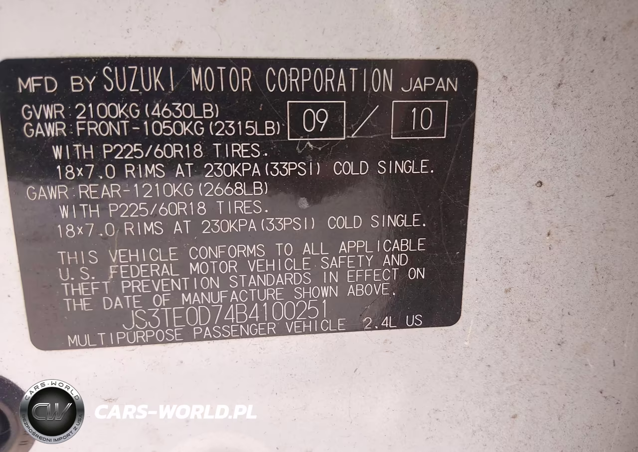 2011 Suzuki Grand Vitara Limited VIN:JS3TE0D74B4100251 - 9