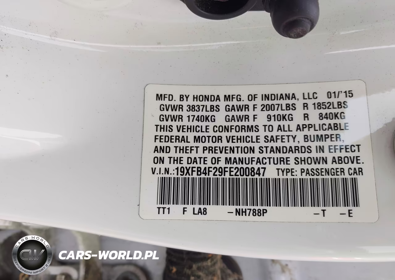 2015 Honda Civic Hybrid VIN:19XFB4F29FE200847 - 9