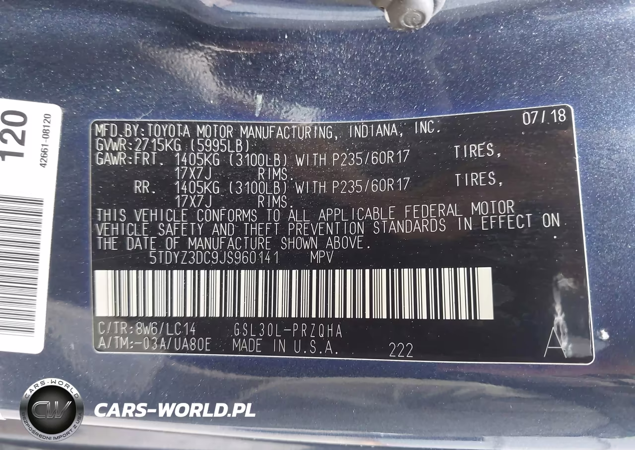 2018 Toyota Sienna Xle 8 Passenger VIN:5TDYZ3DC9JS960141 - 9