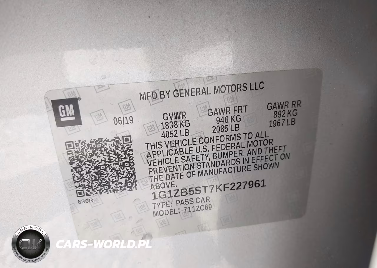 2019 Chevrolet Malibu 1Ls VIN:1G1ZB5ST7KF227961 - 9