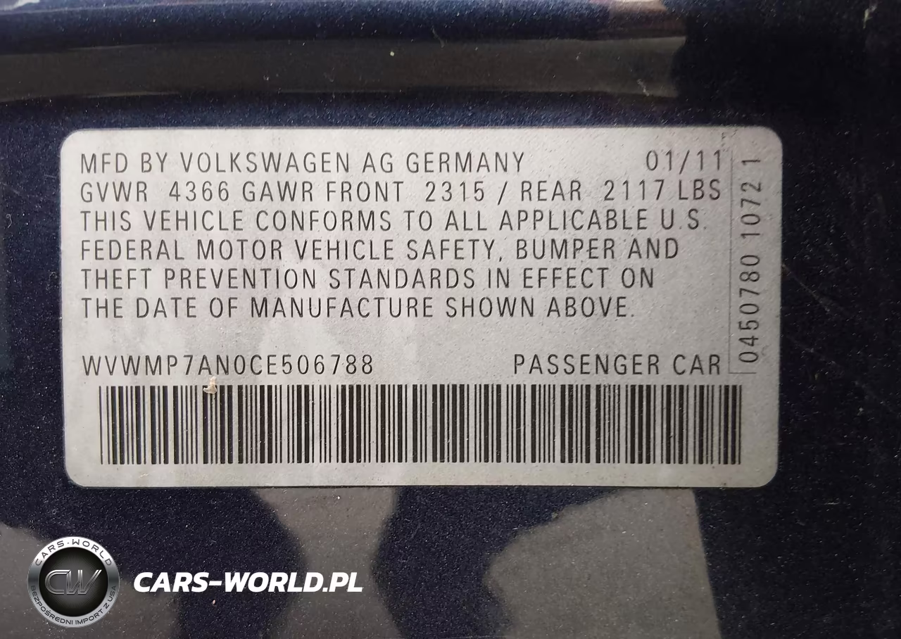 2012 Volkswagen Cc Sport-R-Line VIN:WVWMP7AN0CE506788 - 9