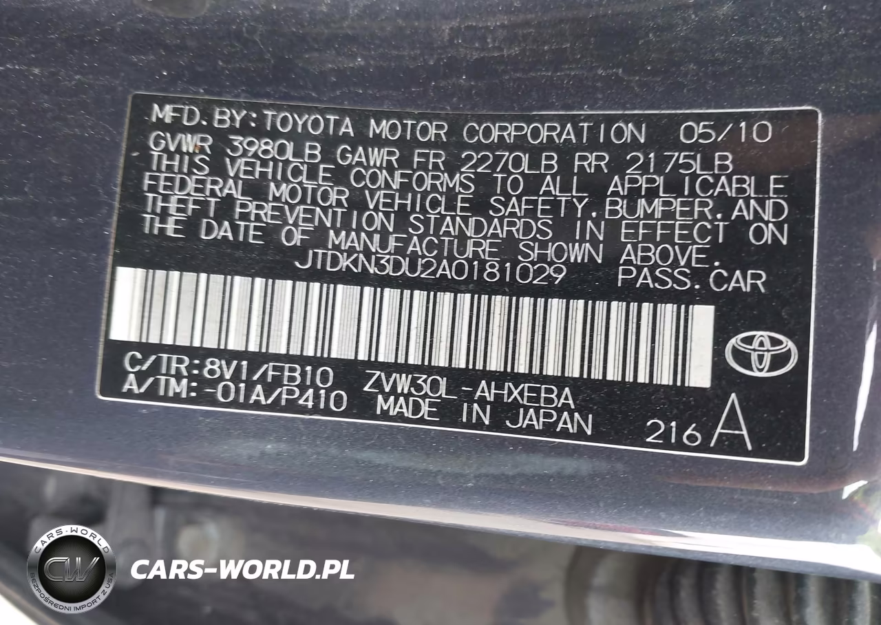 2010 Toyota Prius Iii VIN:JTDKN3DU2A0181029 - 9