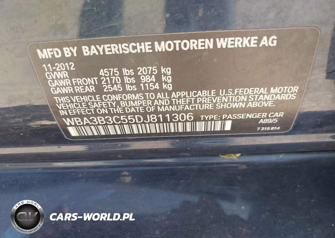 2013 BMW 328I xDrive VIN:WBA3B3C55DJ811306 - 9