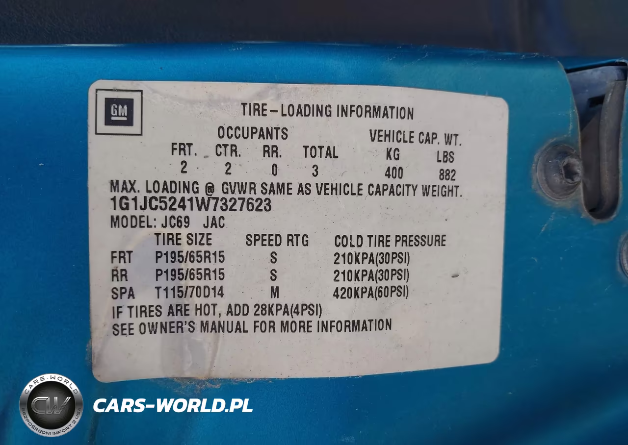1998 Chevrolet Cavalier VIN:1G1JC5241W7327623 - 9