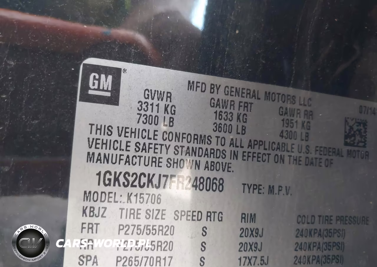 2015 GMC Yukon Denali VIN:1GKS2CKJ7FR248068 - 9