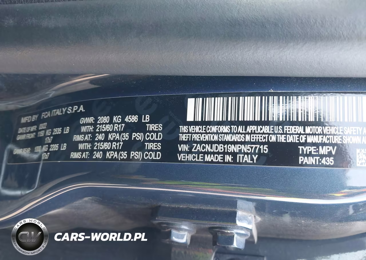 2022 Jeep Renegade Latitude VIN:ZACNJDB19NPN57715 - 9