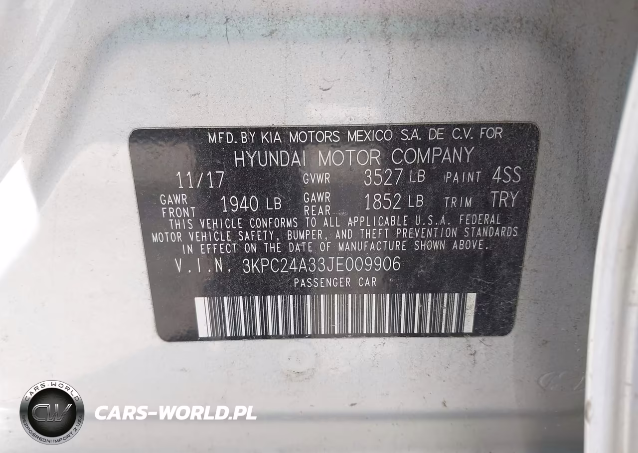2018 Hyundai Accent Se VIN:3KPC24A33JE009906 - 9
