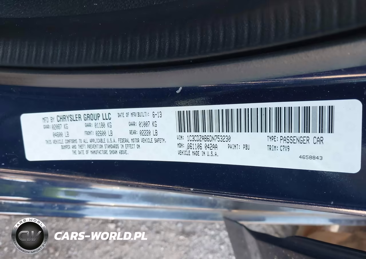 2013 Dodge Avenger Se VIN:1C3CDZAB6DN753230 - 9