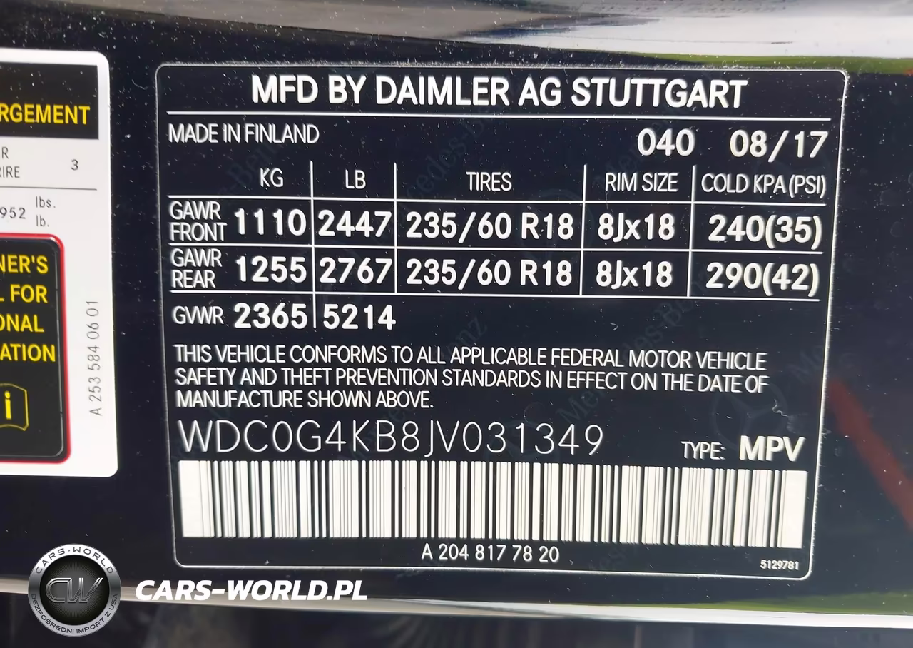 2018 Mercedes-Benz Glc 300 4Matic VIN:WDC0G4KB8JV031349 - 9