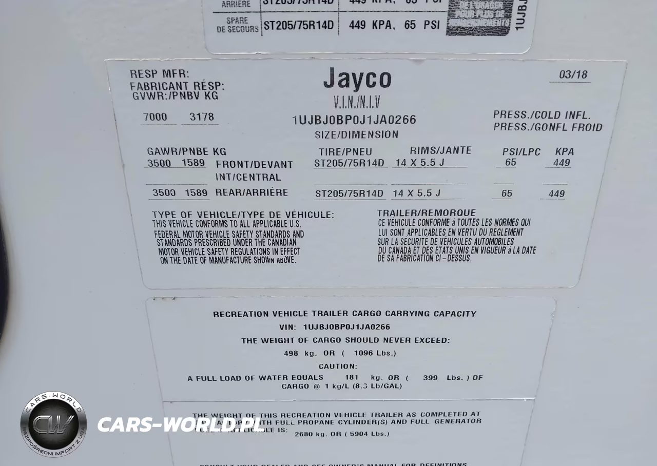 2018 Jayco Jayflight 27Rl VIN:1UJBJ0BP0J1JA0266 - 9
