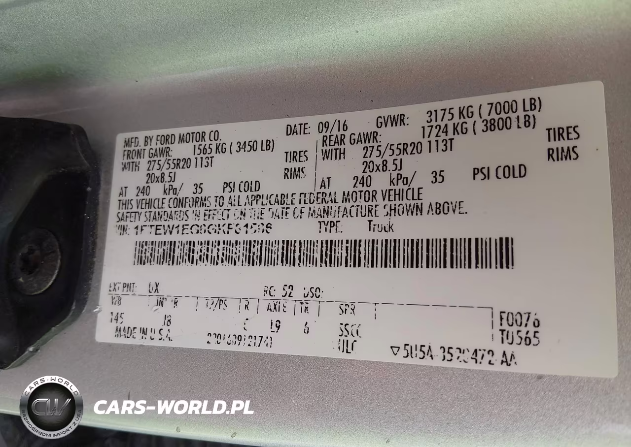 2016 Ford F-150 Xlt VIN:1FTEW1EG6GKF81566 - 9