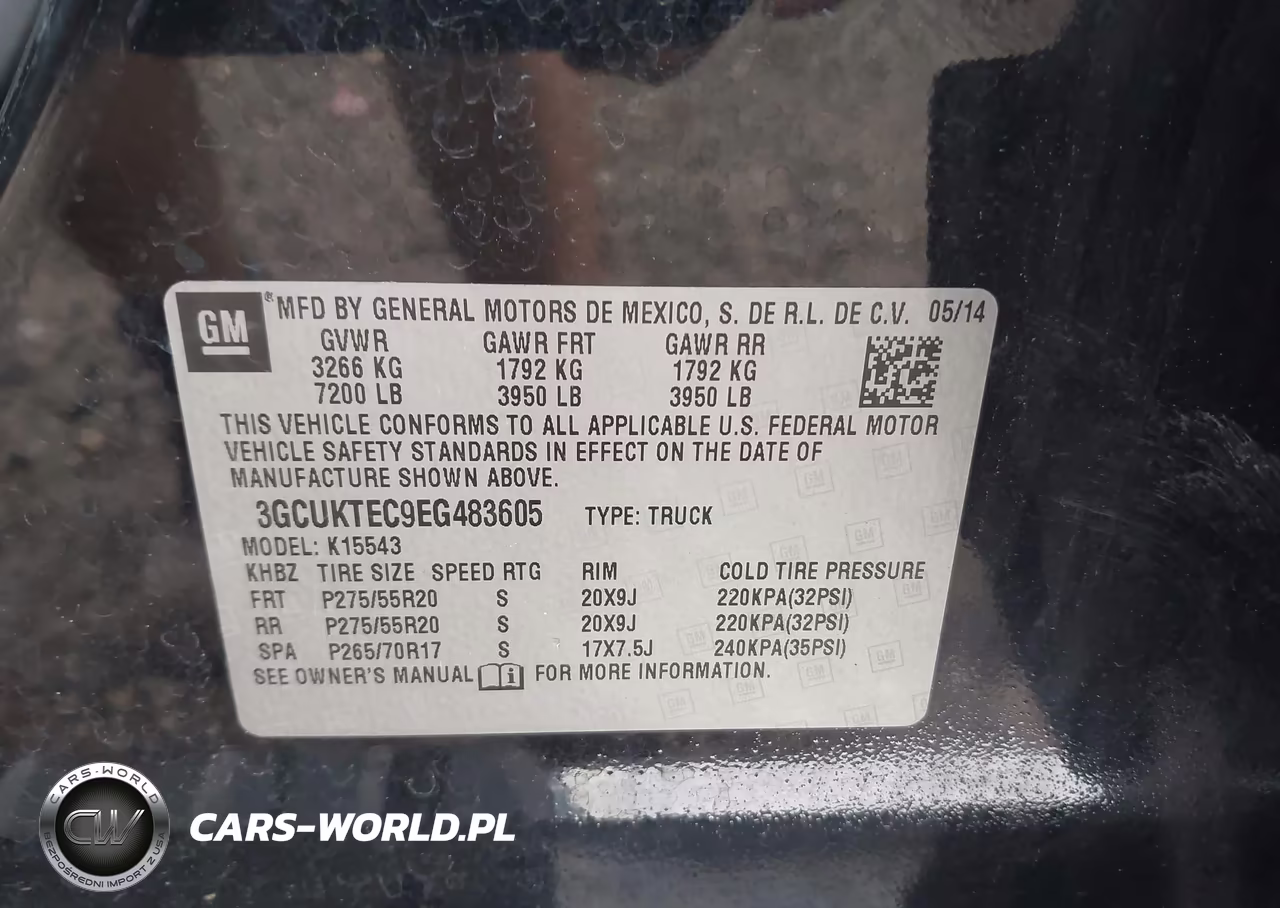 2014 Chevrolet Silverado 1500 High Country VIN:3GCUKTEC9EG483605 - 9
