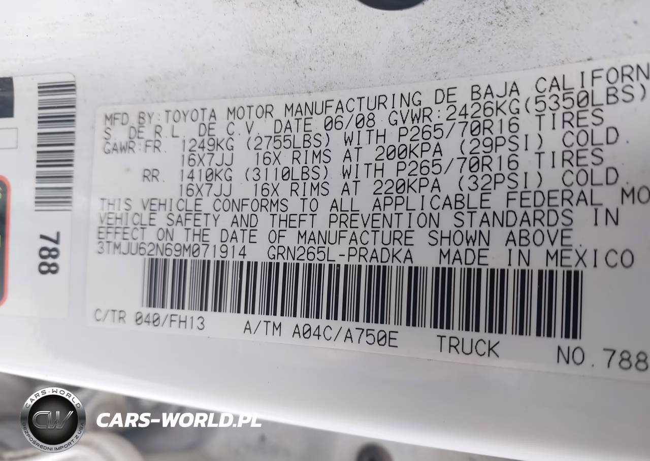 2009 Toyota Tacoma Prerunner V6 VIN:3TMJU62N69M071914 - 9