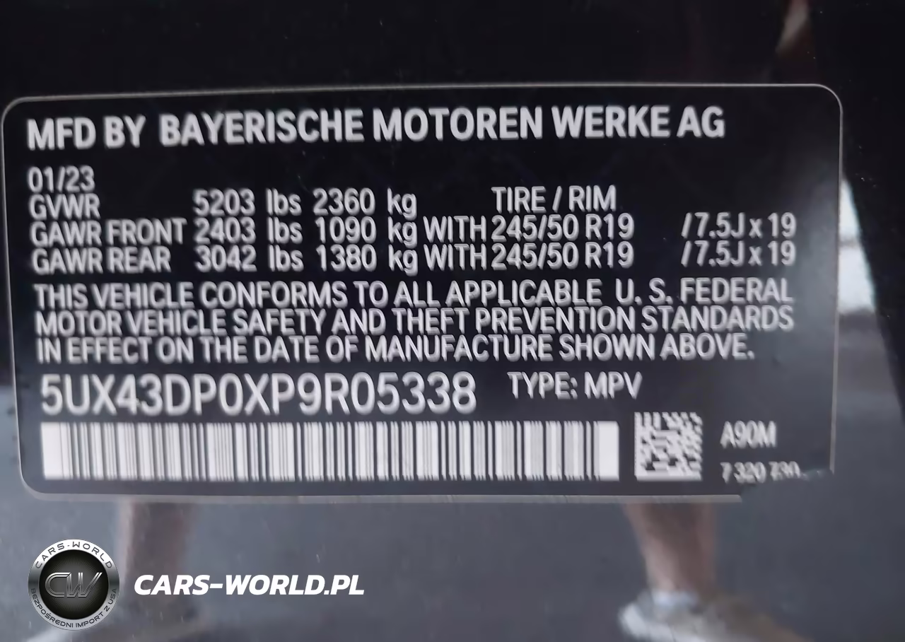 2023 BMW X3 Sdrive30I VIN:5UX43DP0XP9R05338 - 9