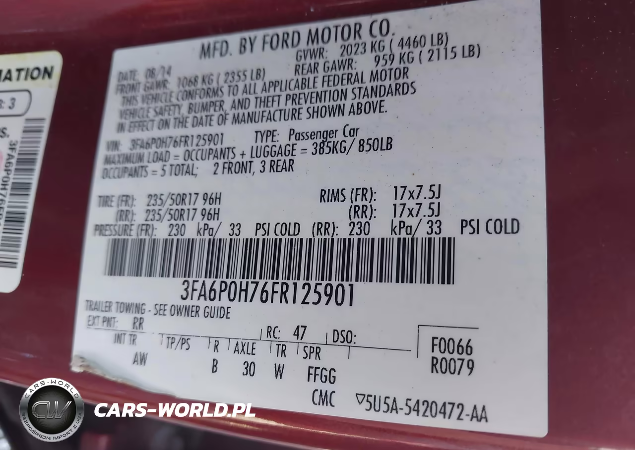 2015 Ford Fusion Se VIN:3FA6P0H76FR125901 - 9
