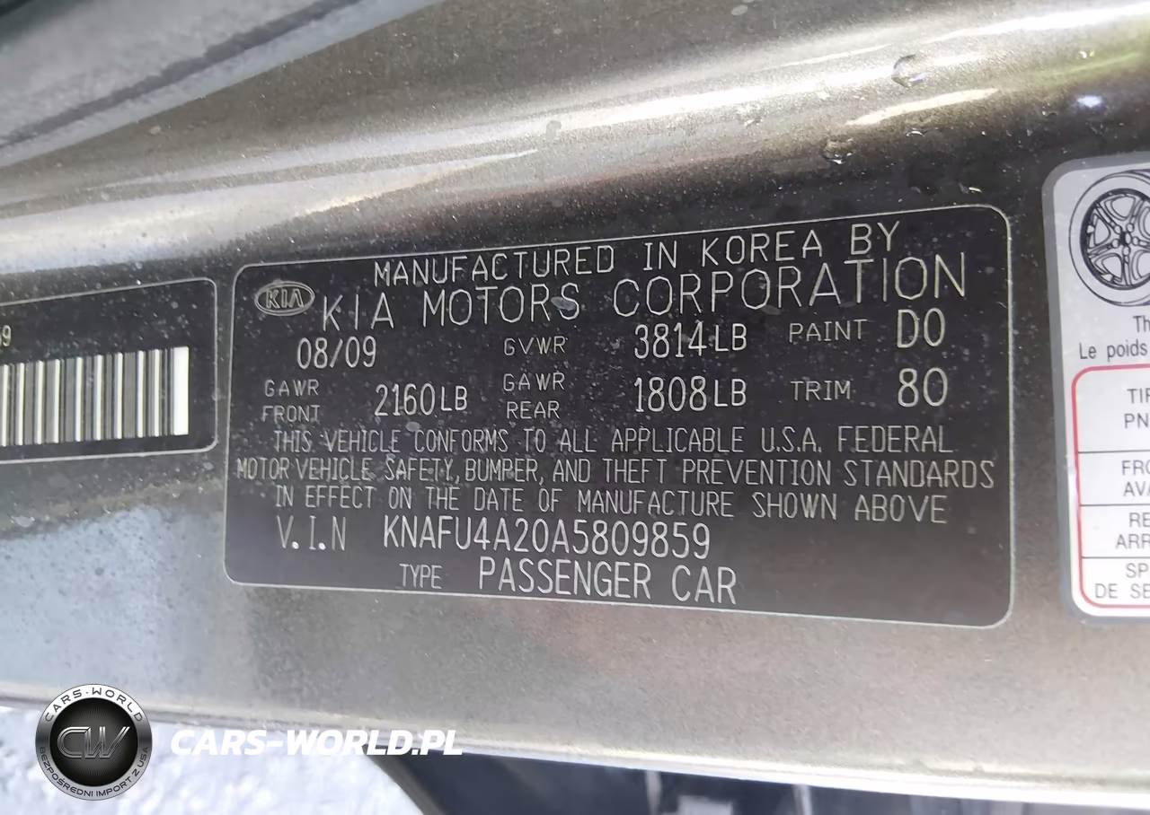 2010 Kia Forte Ex VIN:KNAFU4A20A5809859 - 9