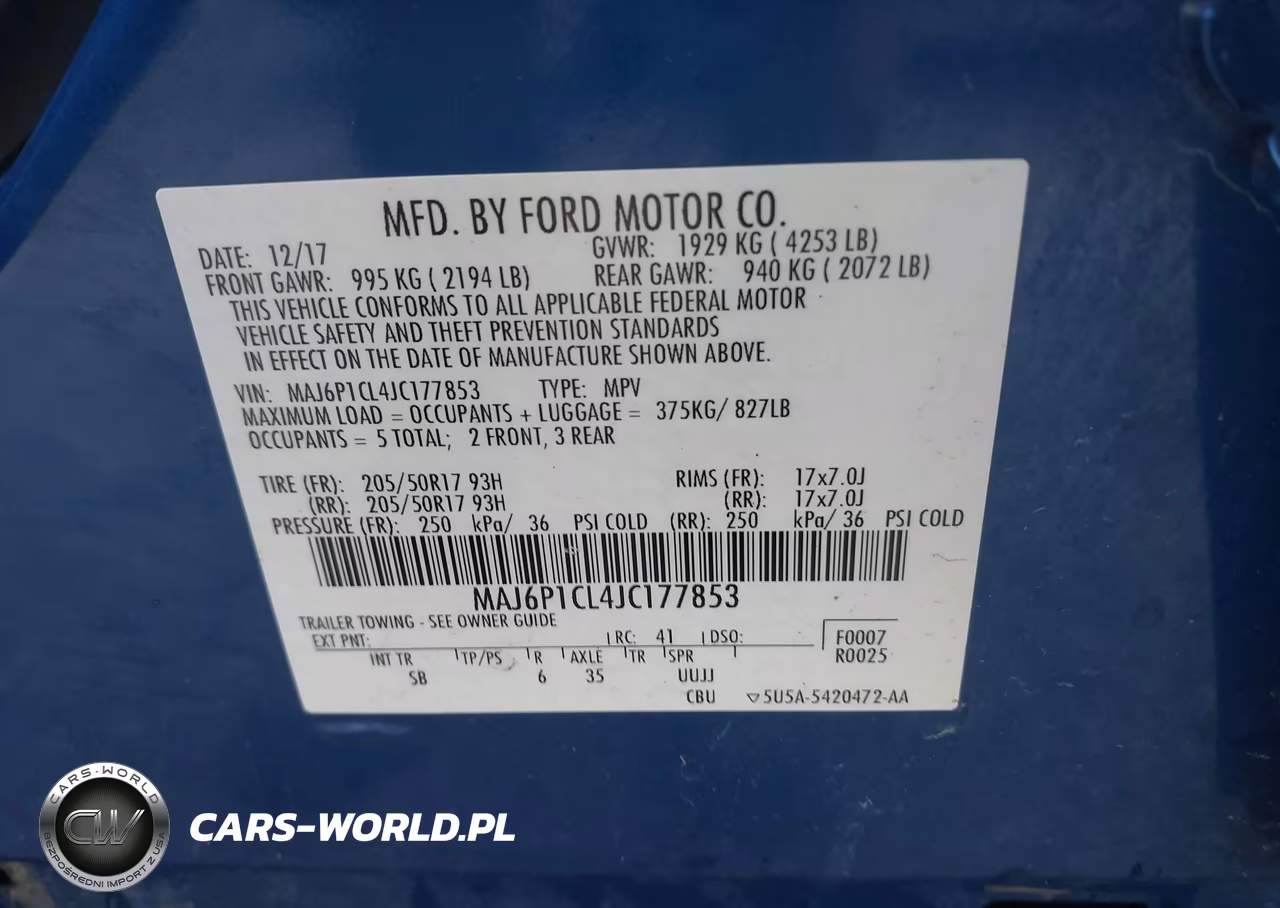 2018 Ford Ecosport Ses VIN:MAJ6P1CL4JC177853 - 9