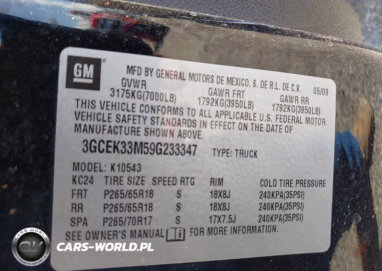 2009 Chevrolet Silverado 1500 Ltz VIN:3GCEK33M59G233347 - 9
