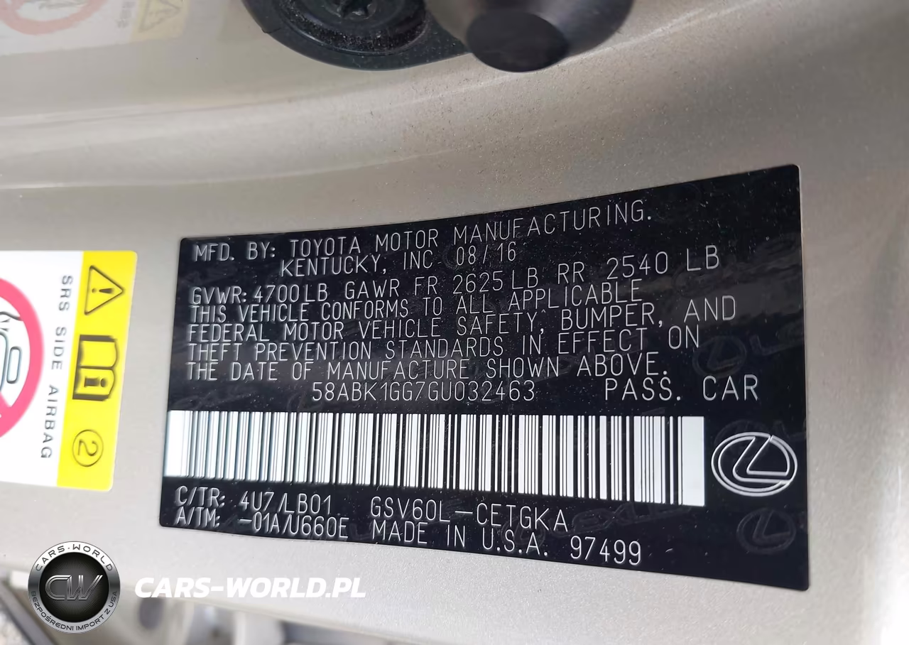 2016 Lexus Es 350 VIN:58ABK1GG7GU032463 - 9