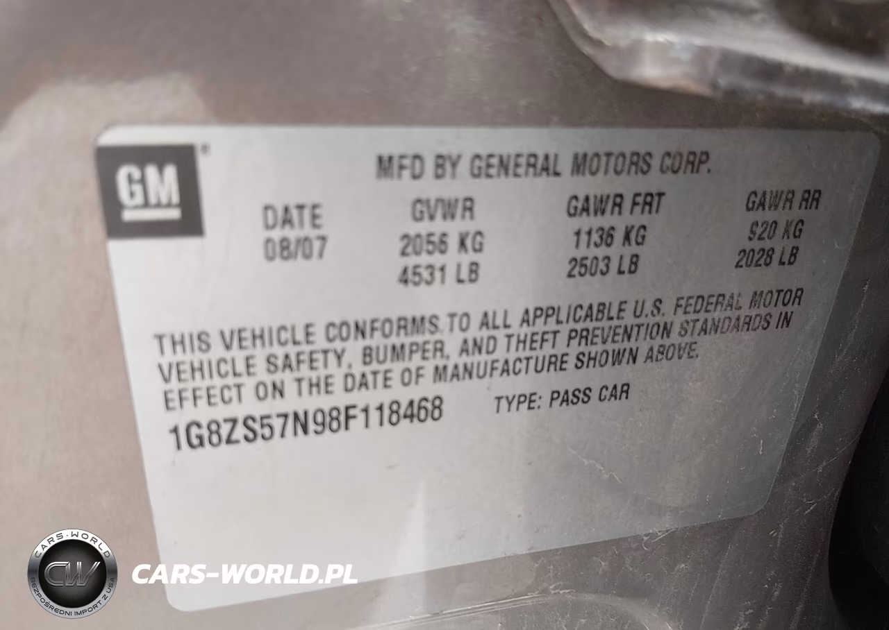 2008 Saturn Aura Xe VIN:1G8ZS57N98F118468 - 9