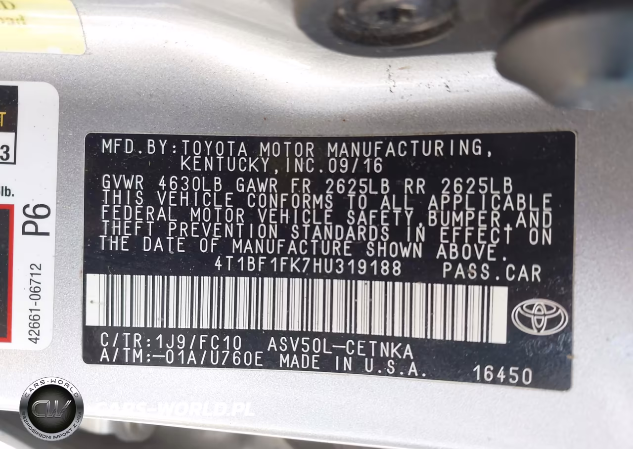 2017 Toyota Camry Le VIN:4T1BF1FK7HU319188 - 9