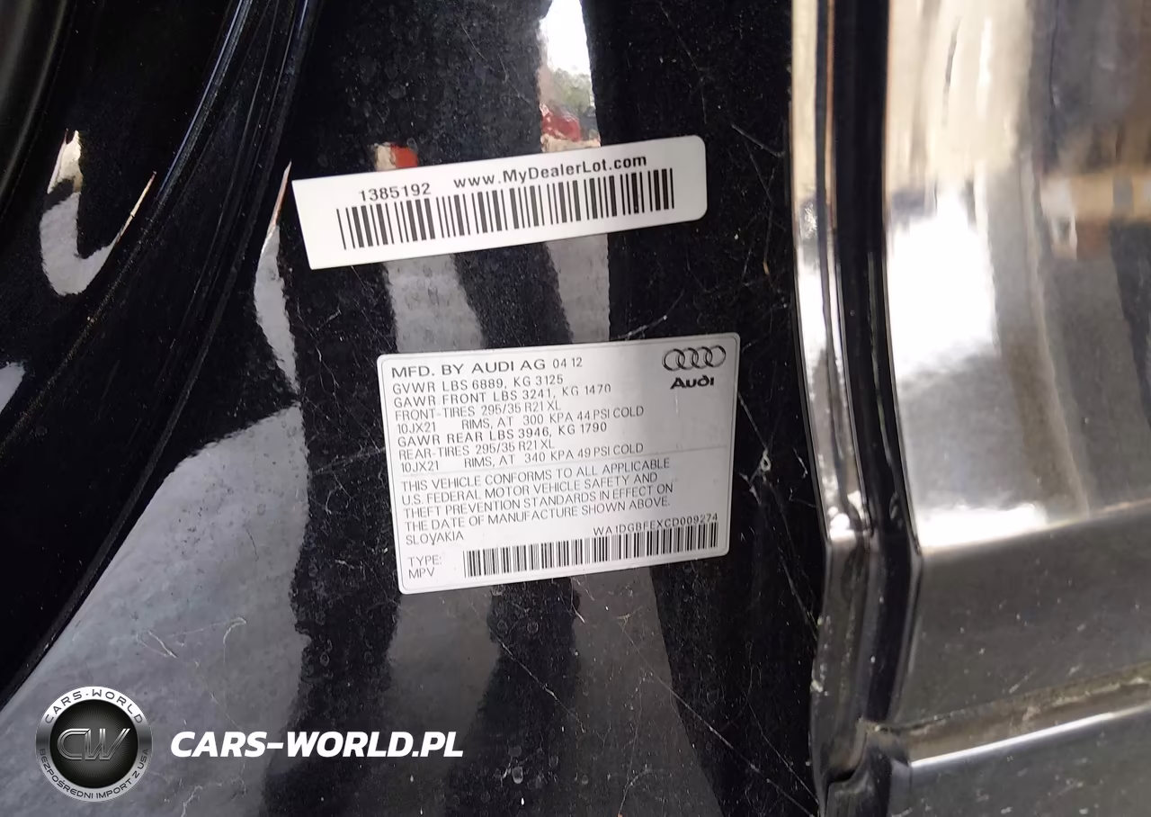 2012 Audi Q7 3.0T S Line Prestige VIN:WA1DGBFEXCD009274 - 9