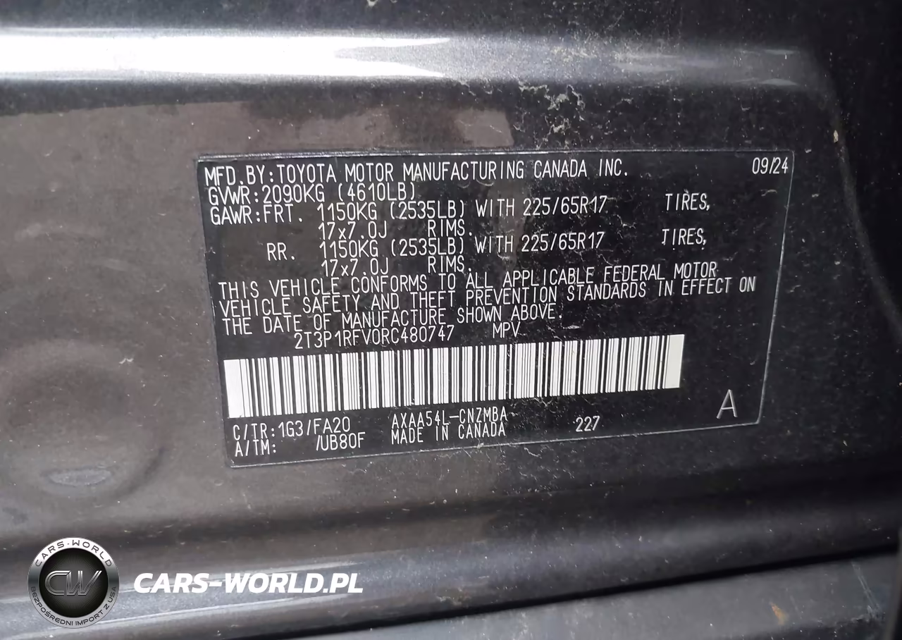 2024 Toyota Rav4 Xle VIN:2T3P1RFV0RC480747 - 9