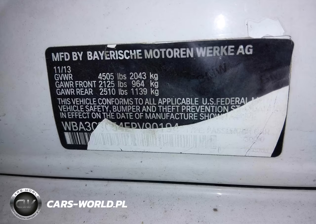 2014 BMW 320I xDrive VIN:WBA3C3C54EPV90194 - 9