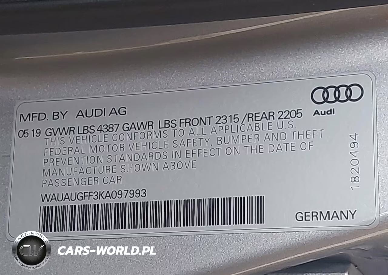 2019 Audi A3 40 Premium-40 Titanium Premium VIN:WAUAUGFF3KA097993 - 9