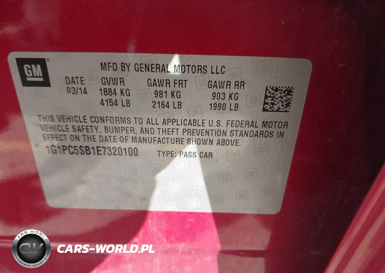 2014 Chevrolet Cruze 1Lt Auto VIN:1G1PC5SB1E7320100 - 9
