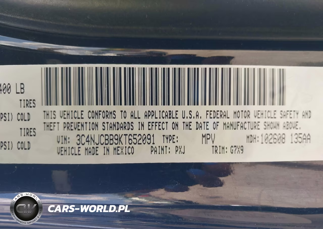 2019 Jeep Compass Latitude VIN:3C4NJCBB9KT652091 - 9