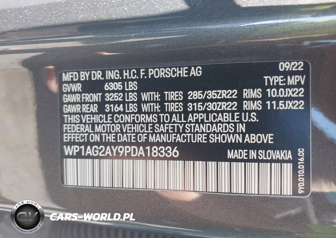 2023 Porsche Cayenne Gts VIN:WP1AG2AY9PDA18336 - 9