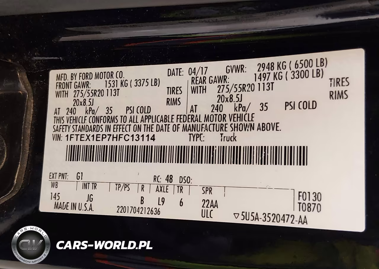 2017 Ford F-150 Xl VIN:1FTEX1EP7HFC13114 - 9