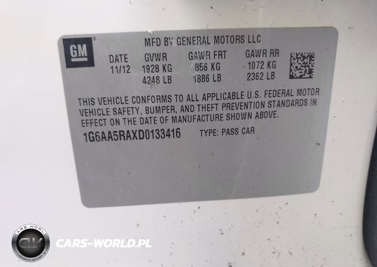 2013 Cadillac Ats Standard VIN:1G6AA5RAXD0133416 - 9