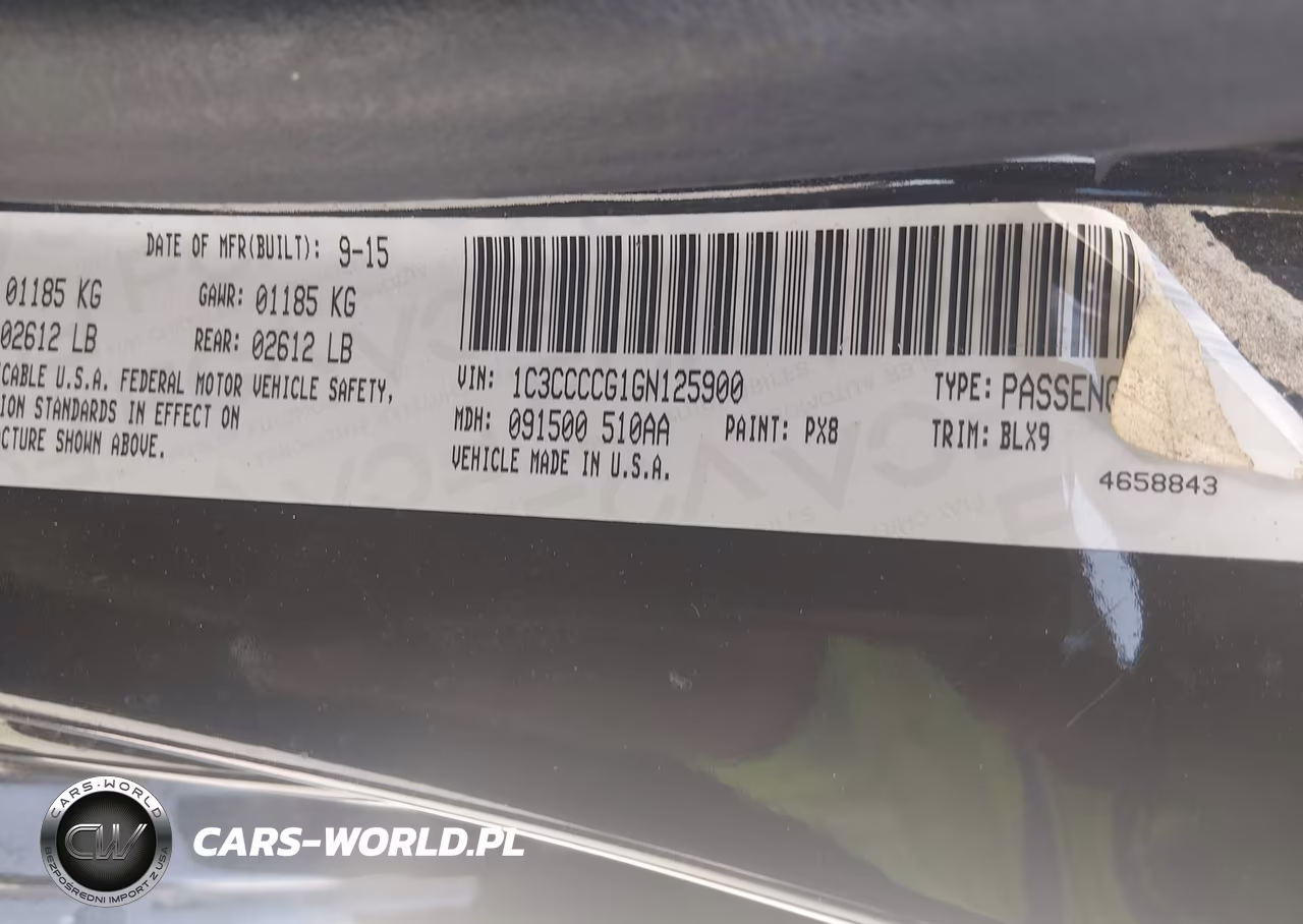 2016 Chrysler 200 C VIN:1C3CCCCG1GN125900 - 9