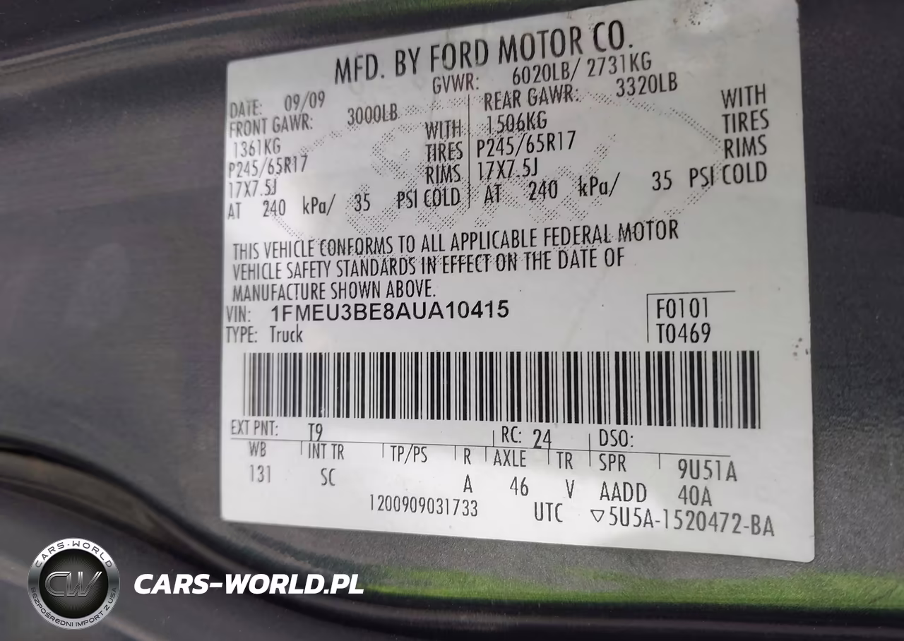 2010 Ford Explorer Sport Trac Xlt VIN:1FMEU3BE8AUA10415 - 9