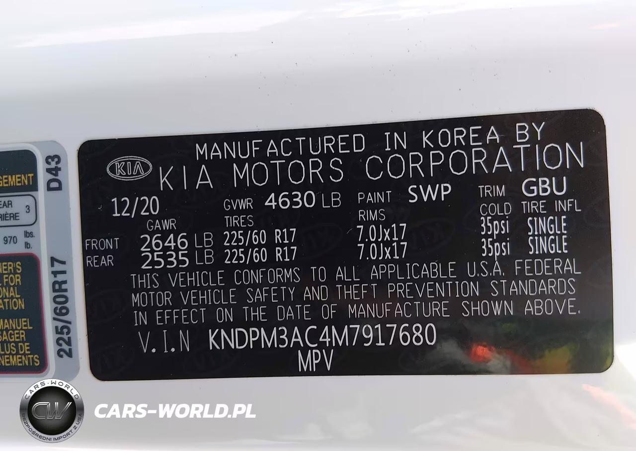 2021 Kia Sportage Lx VIN:KNDPM3AC4M7917680 - 9