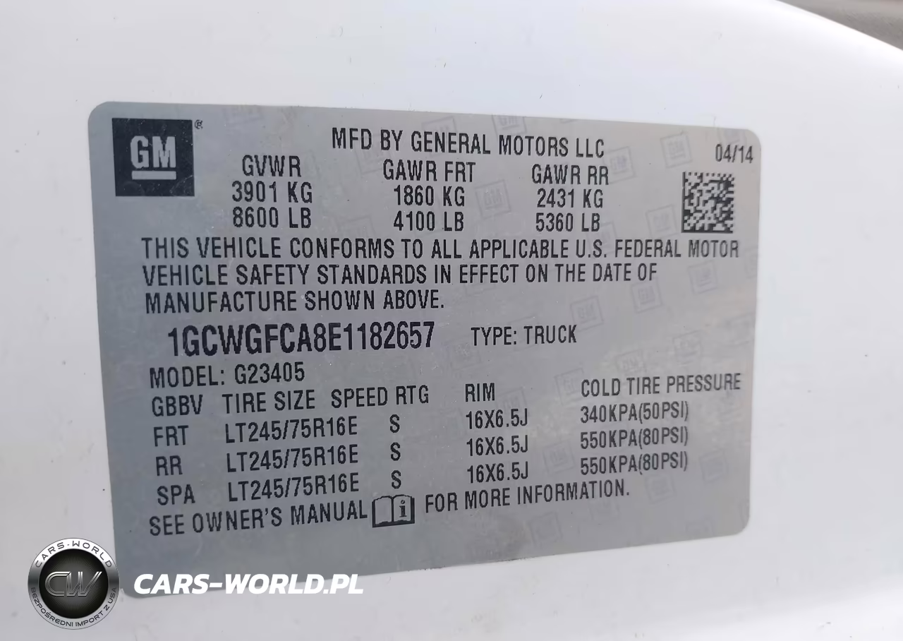 2014 Chevrolet Express 2500 Work Van VIN:1GCWGFCA8E1182657 - 9