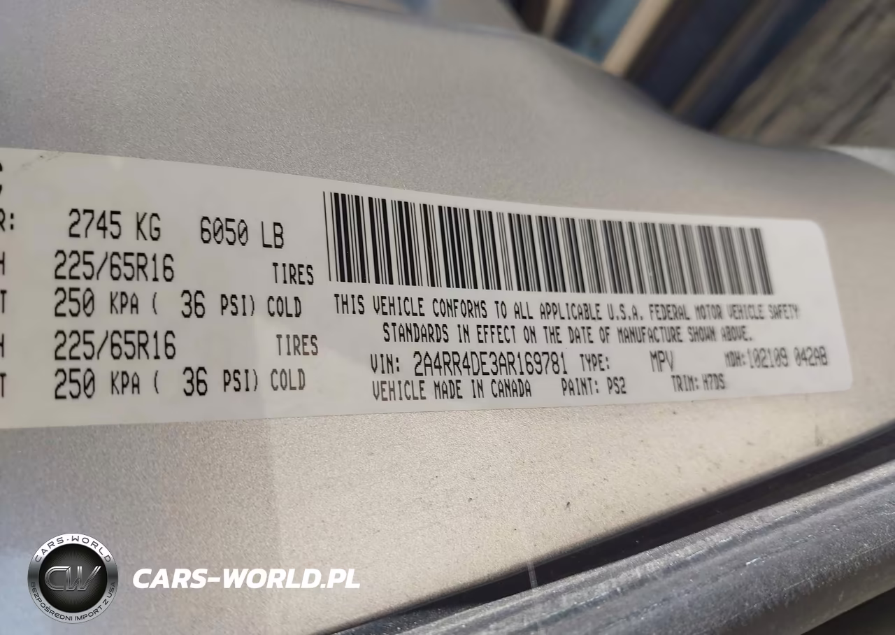 2010 Chrysler Town & Country Lx VIN:2A4RR4DE3AR169781 - 9