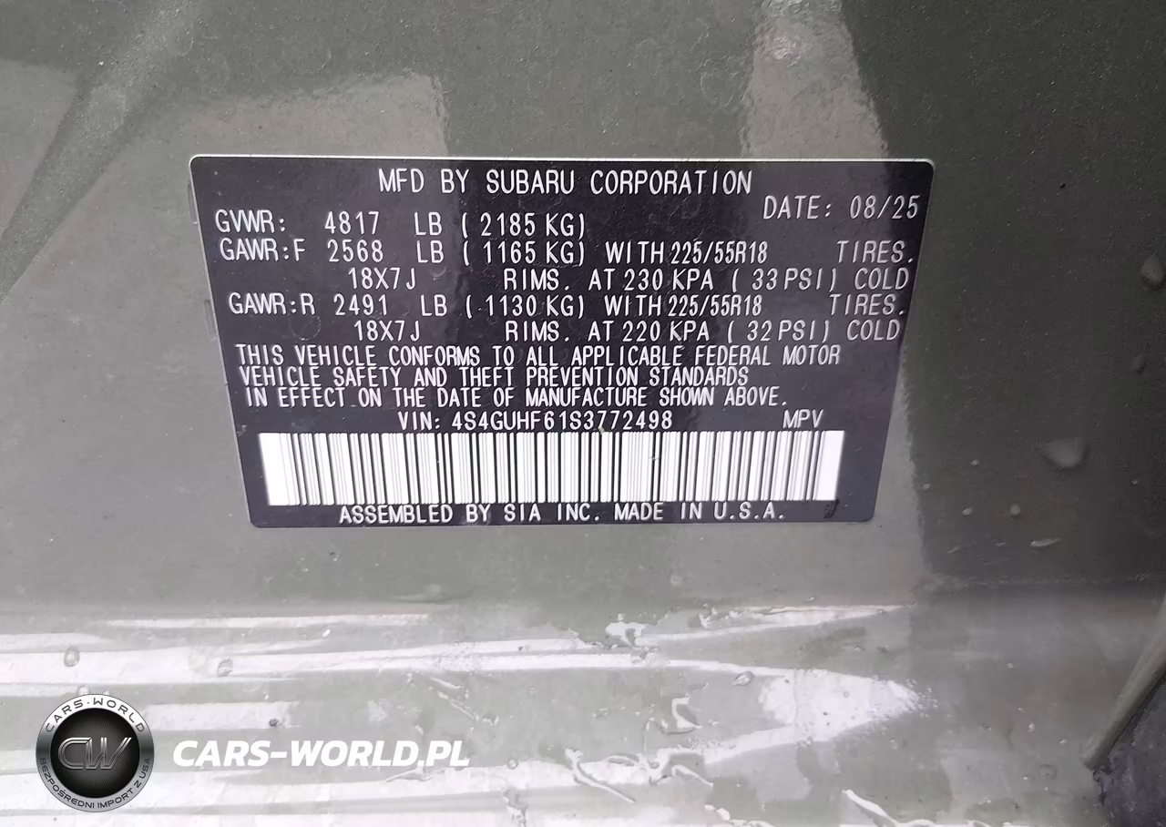 2025 Subaru Crosstrek Sport VIN:4S4GUHF61S3772498 - 9