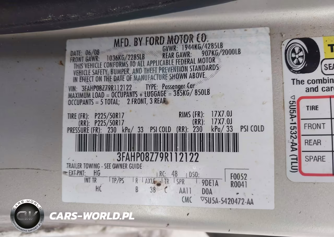 2009 Ford Fusion Sel VIN:3FAHP08Z79R112122 - 9