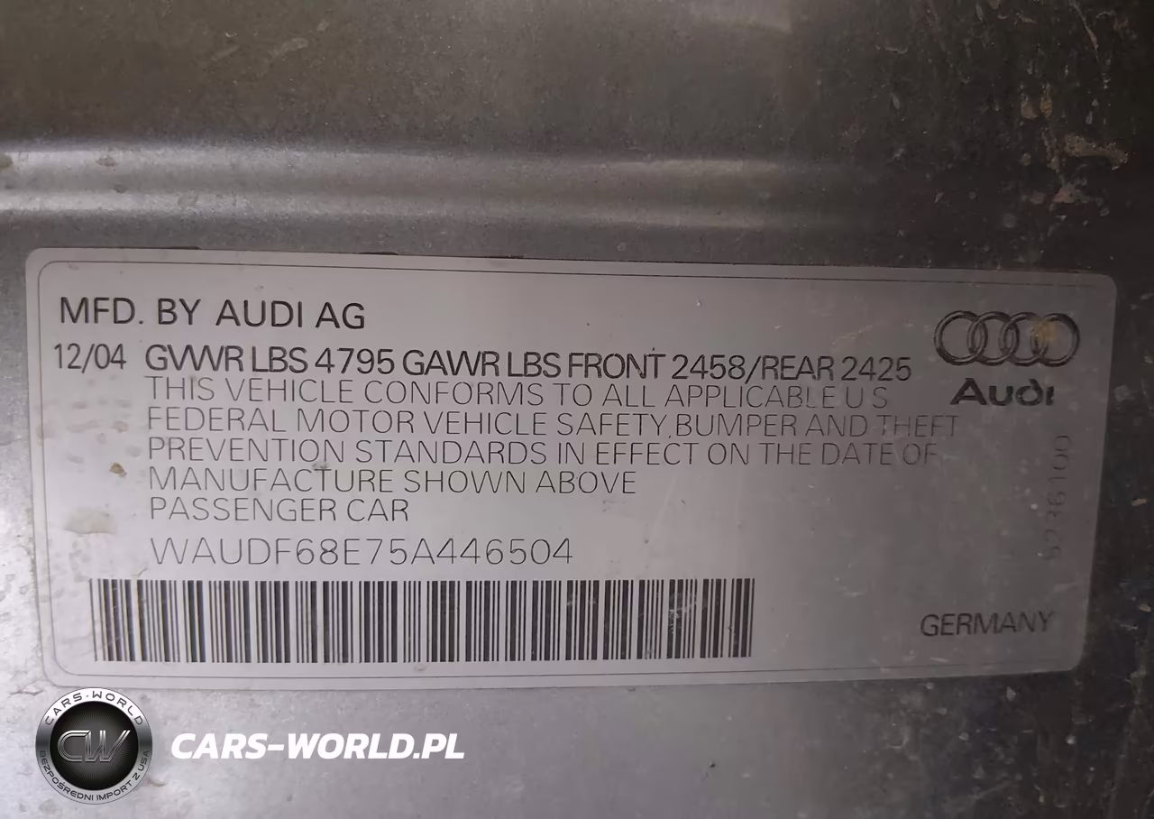 2005 Audi A4 2.0T VIN:WAUDF68E75A446504 - 9