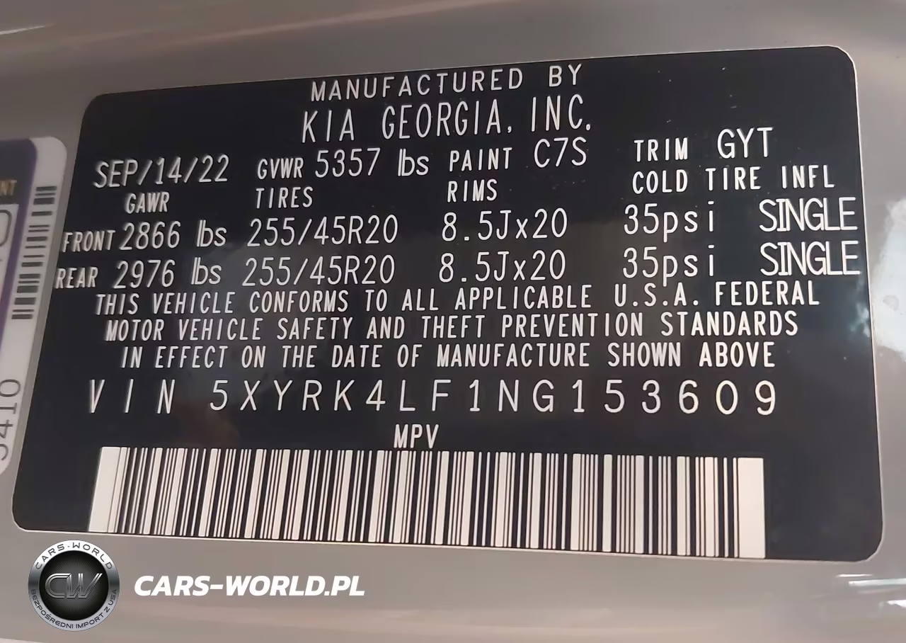 2022 Kia Sorento Sx VIN:5XYRK4LF1NG153609 - 9