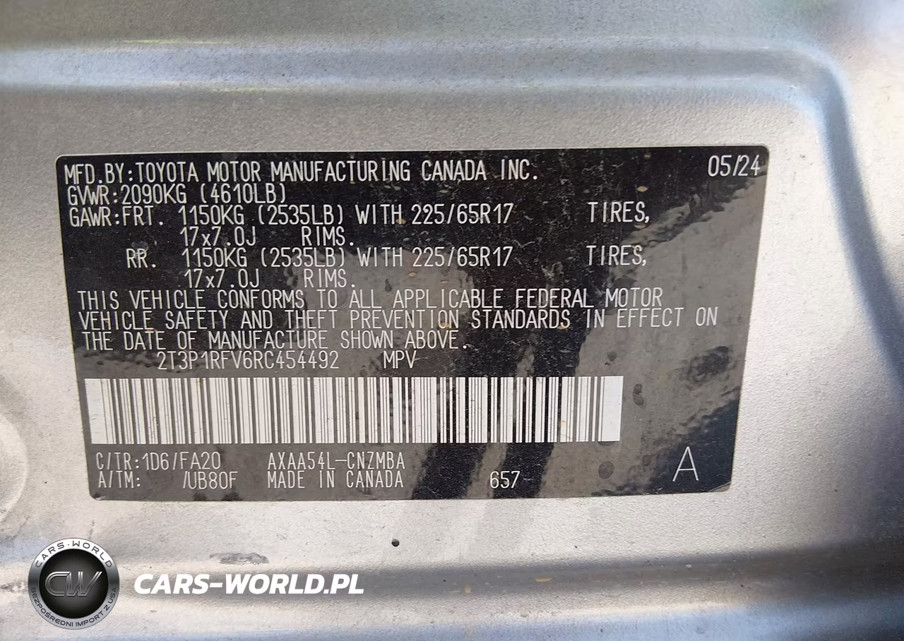 2024 Toyota Rav4 Xle VIN:2T3P1RFV6RC454492 - 9