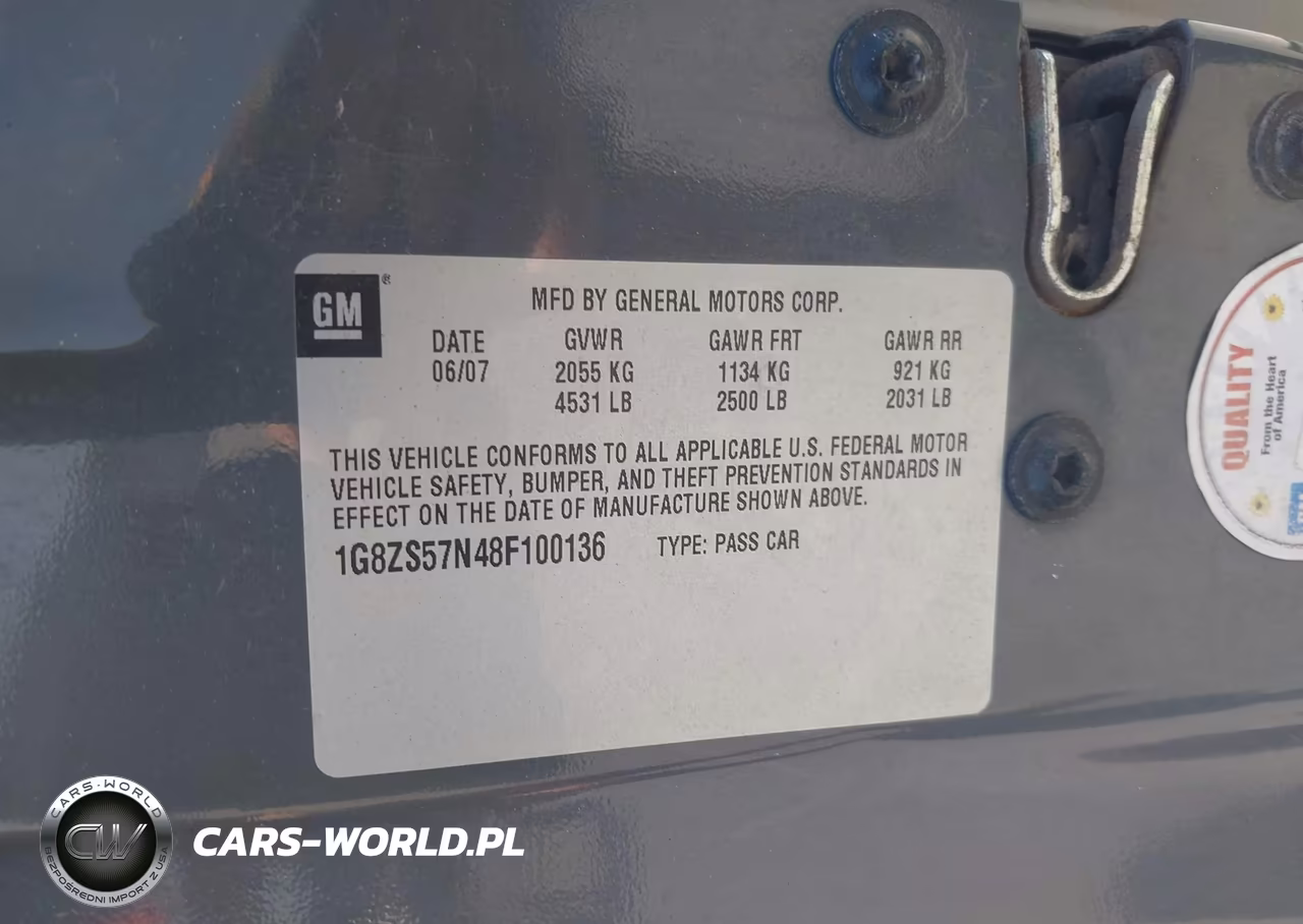 2008 Saturn Aura Xe VIN:1G8ZS57N48F100136 - 9
